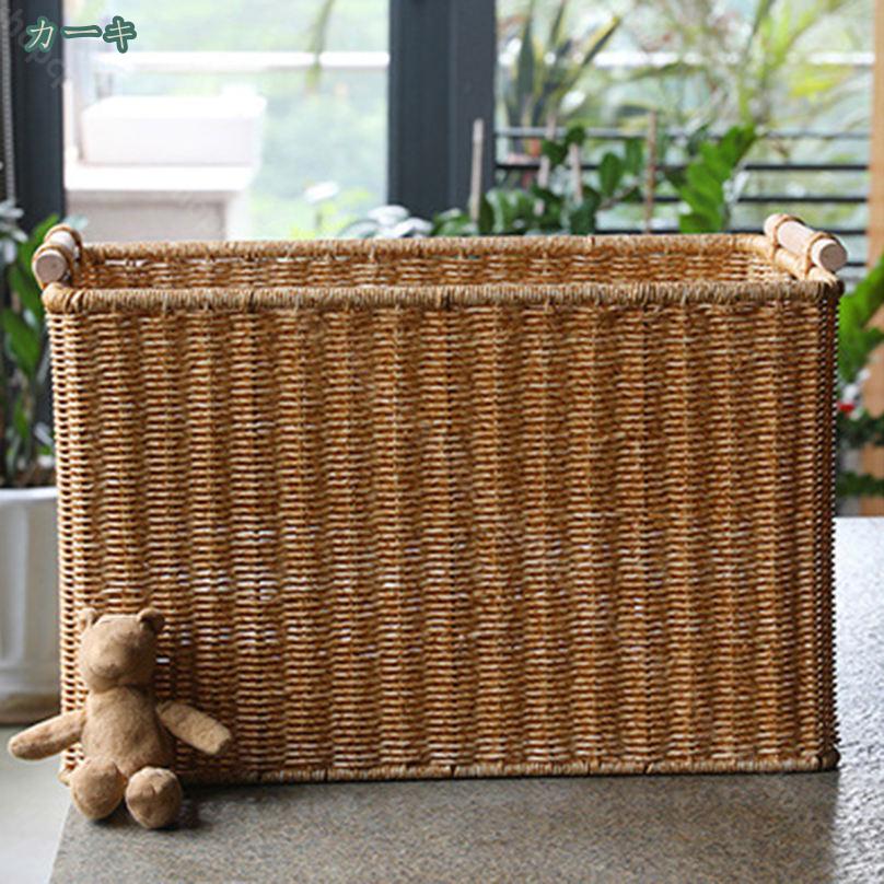 楽天市場】500円OFFクーポン 蓋なし PEラタン製 編みのバスケット