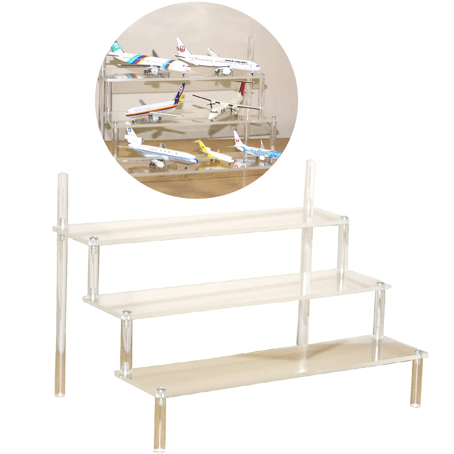 楽天市場】【期間ポイントクーポン】 ディスプレイ アクリル ひな壇 3