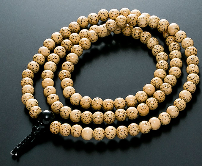 楽天市場】数珠ブレスレット 房付き 腕輪念珠 星月菩提樹 108珠 黒