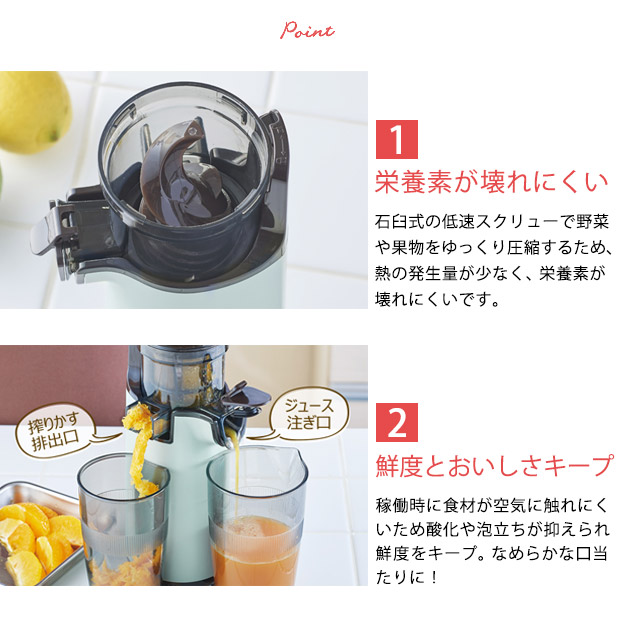 楽天市場】Toffy トフィー ミニスロージューサー ミキサー 低速