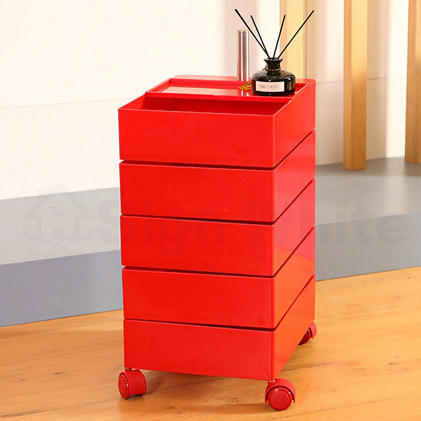 楽天市場】【楽天1位！3冠達成】 ワゴン キャスター付き 5段 カラー