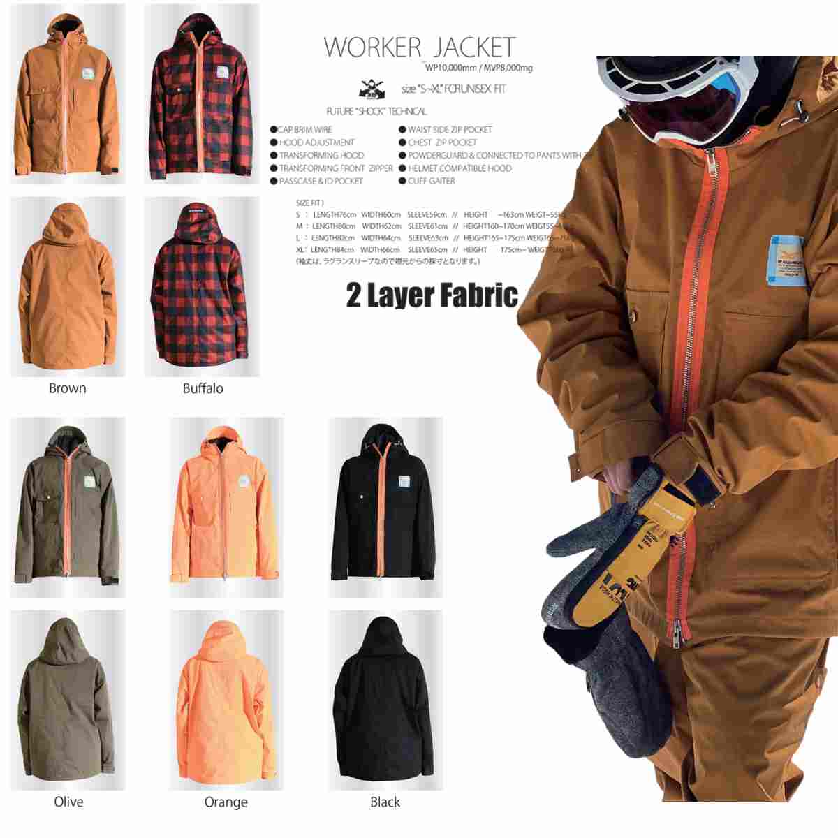 楽天市場】WORKER JACKET MTN ROCKSTAR 2022-23モデルマウンテン