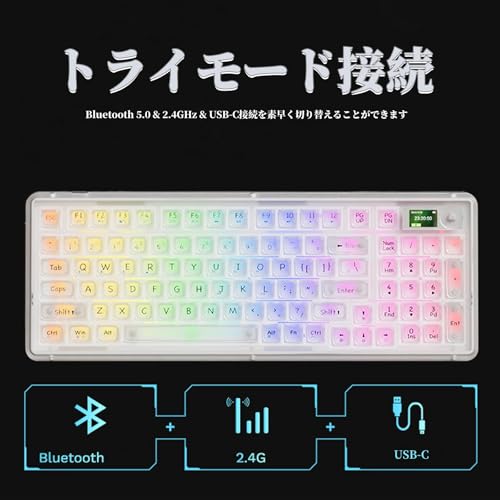 楽天市場】OUSEITECH X EWEADN V99 ゲーミングキーボード 透明