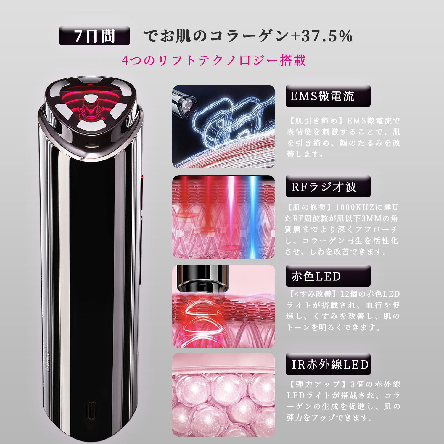 楽天市場】【ミラープレゼント中！】AMIRO 公式 アミロ RF美顔器 EMS