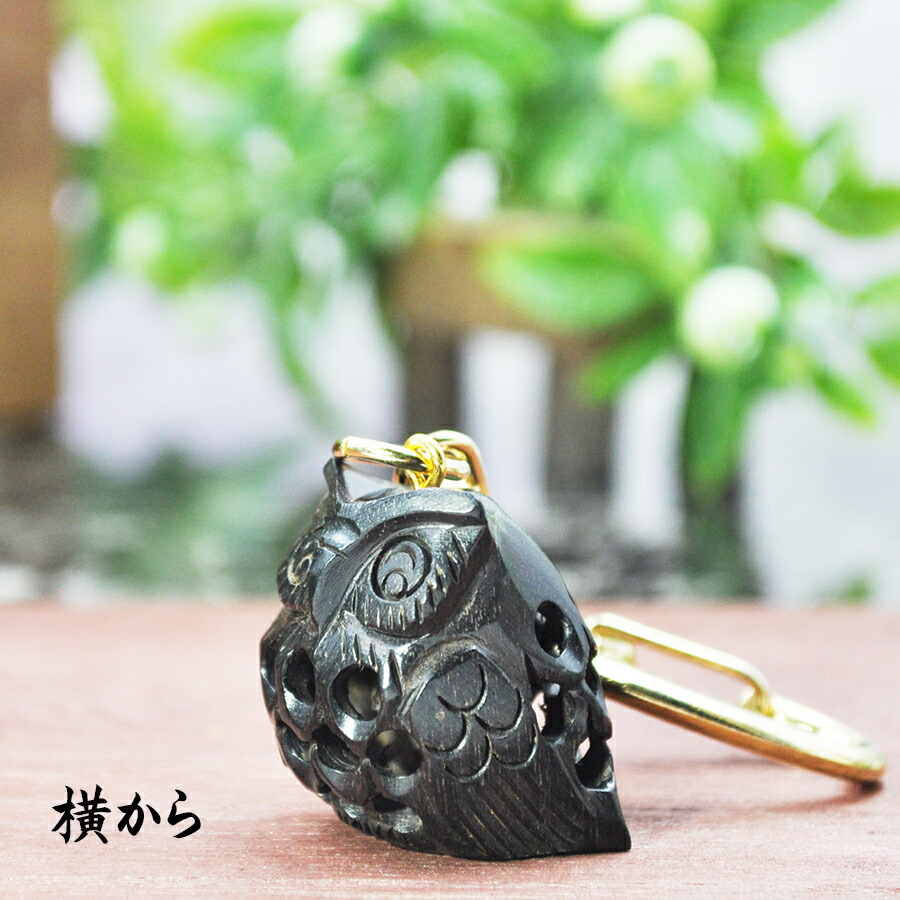 楽天市場】木彫り 木彫りのふくろう 根付 ふくろう 開運 フクロウ 梟