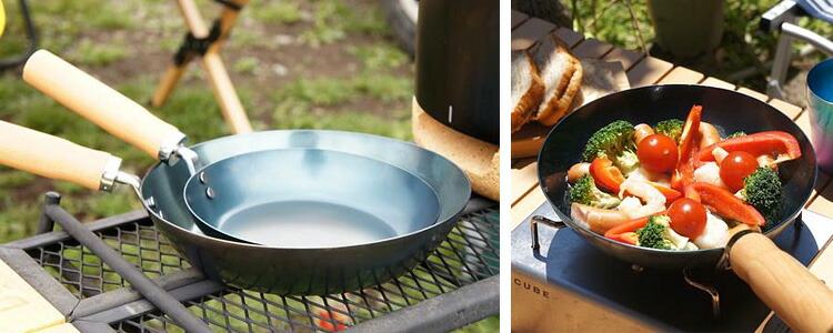 楽天市場】ラフリンクルズ 鉄フライパン 20cm IH対応 白木ハンドル