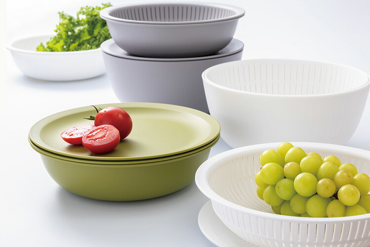 楽天市場】【特典付】米とぎにも使えるザルとボウル 6点セット 浅型＋