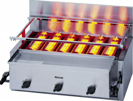 楽天市場】リンナイガス赤外線グリラー 荒磯6号 1コック2バーナー RGA