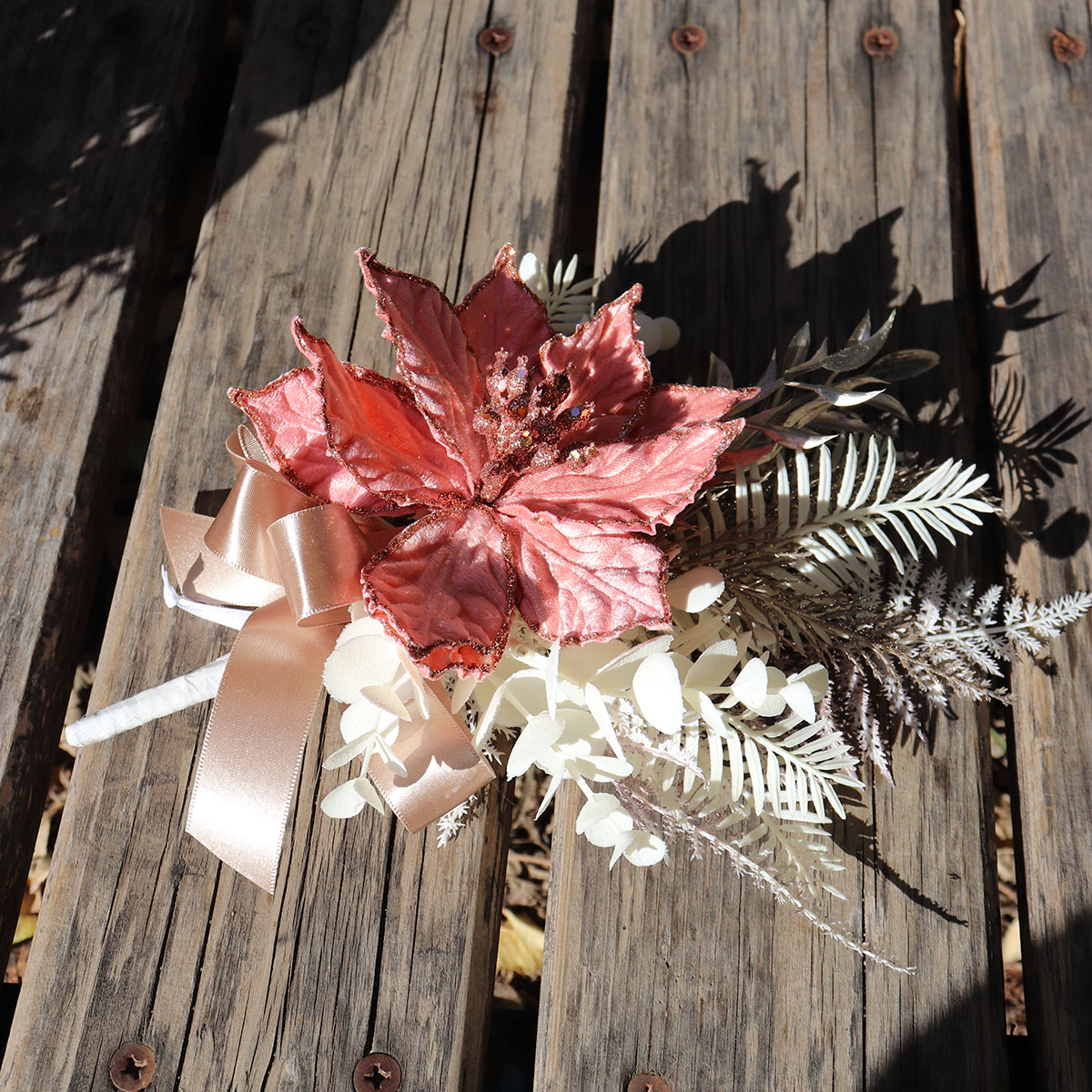 楽天市場】スワッグクリスマス クリスマススワッグ ポインセチア 造花