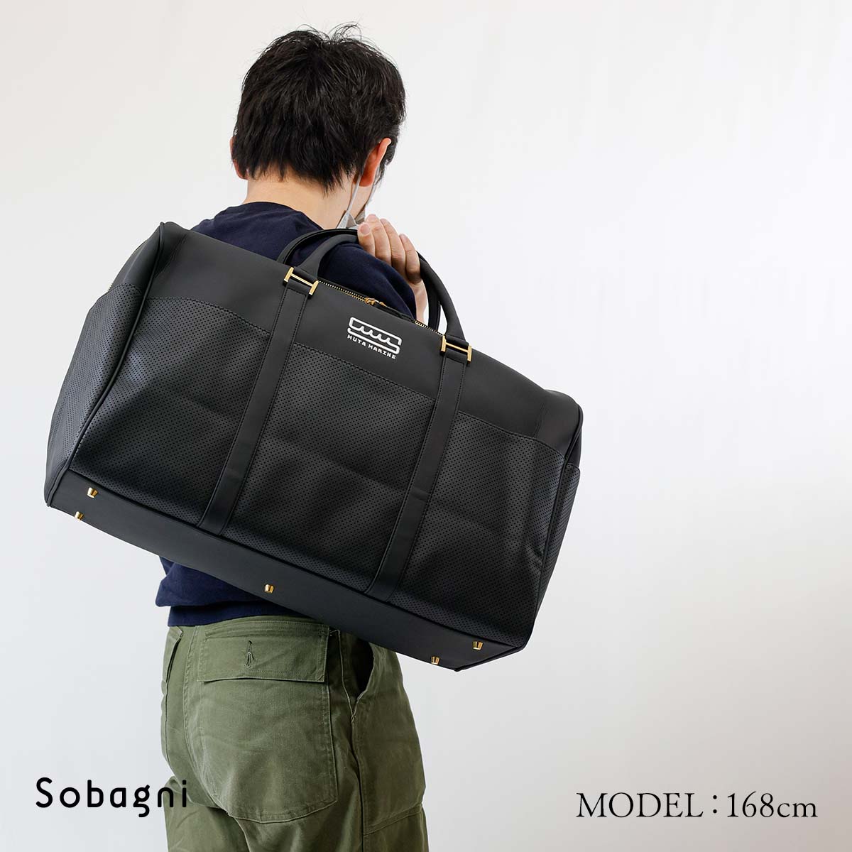 楽天市場】【完売】 muta marine ムータ ボストンバッグ ブラック