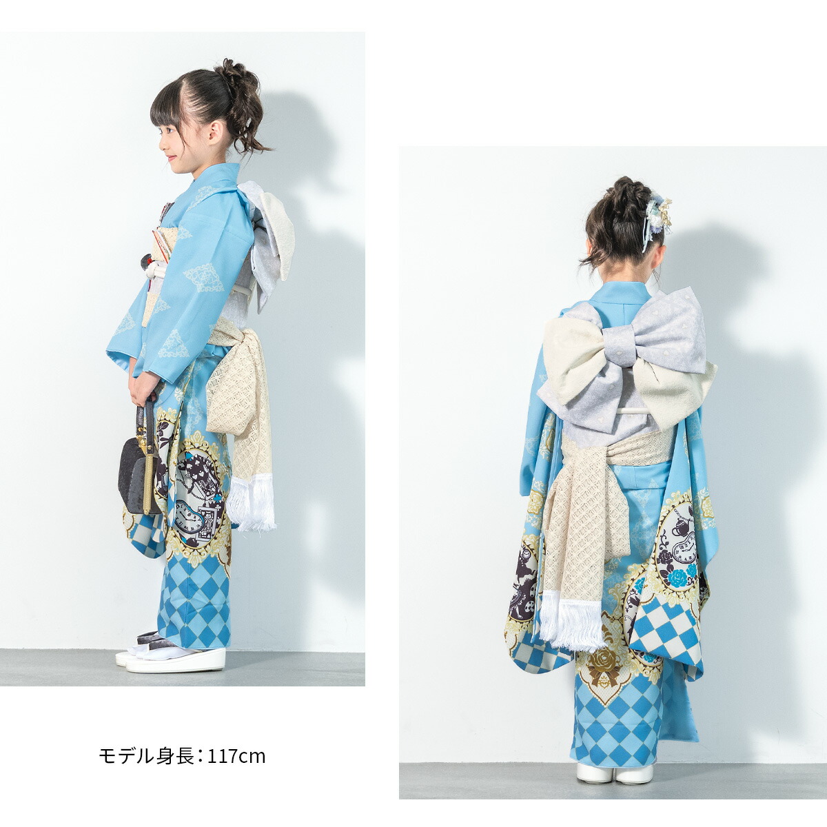 楽天市場】七五三 着物 7歳 販売 七歳 着物セット 女の子 作り帯 筥迫