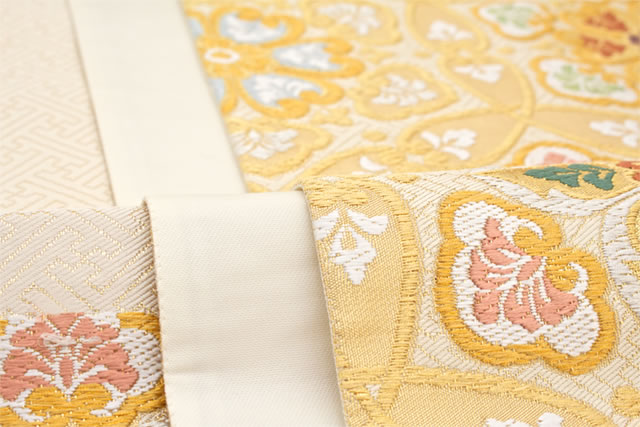 楽天市場】【40％OFF】袋帯 訳あり 未仕立て 金 宝相華 唐花 京都