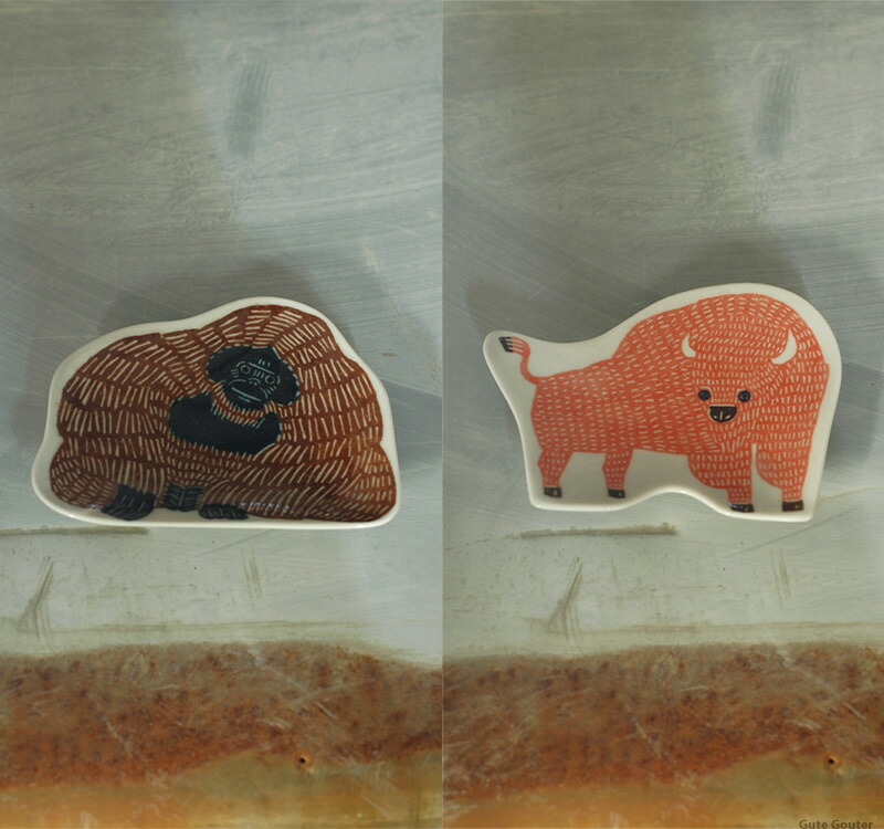 楽天市場】倉敷意匠 動物 豆皿6枚セット kata kata 印判手 カタカタ