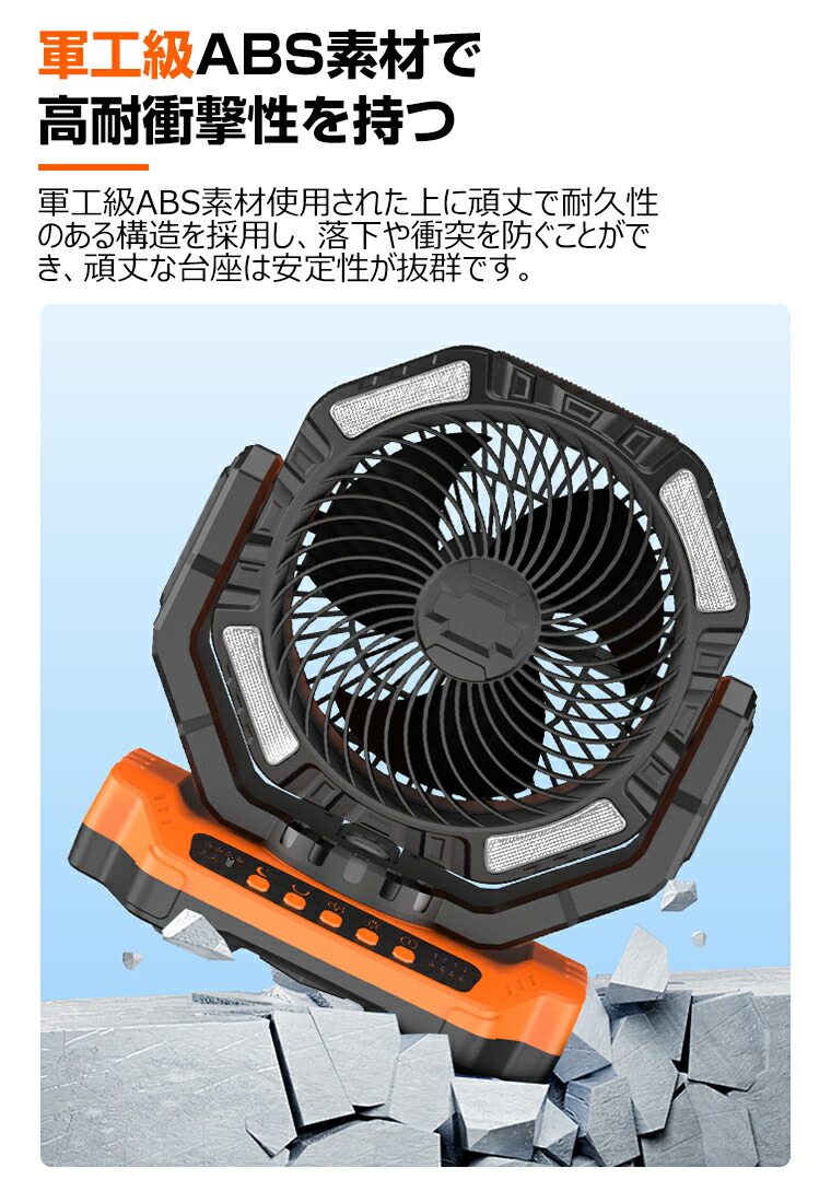 楽天市場】防災・暑さ対策【 40000mAh大容量・136時間使用・90°自動首