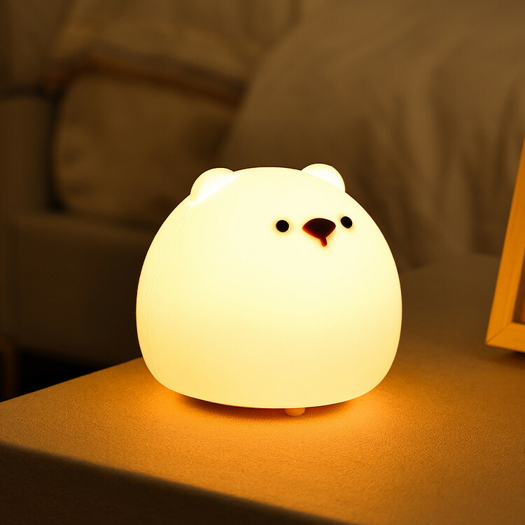 楽天市場】ナイトライト LED ランプ ぽっちゃりクマ型 くま型 熊型 USB