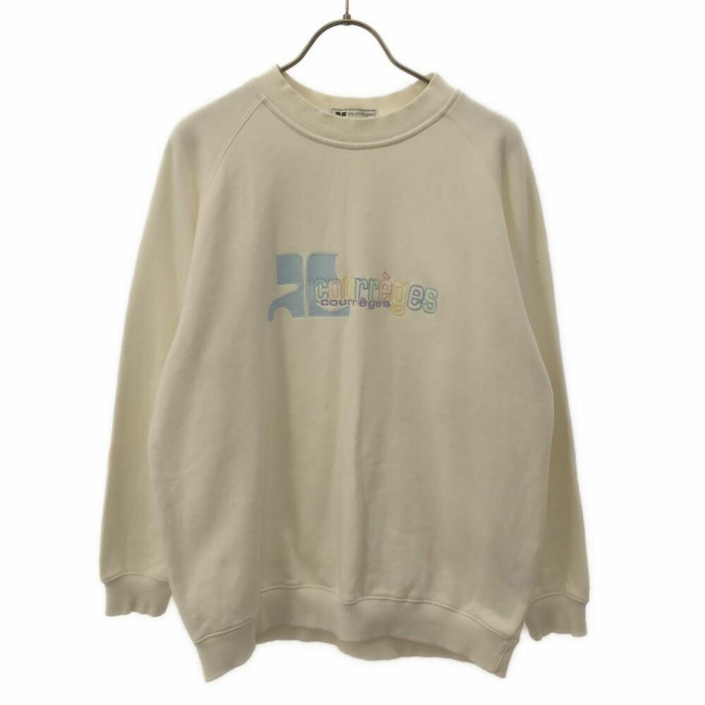 楽天市場】古着 courreges クレージュ ロゴ刺繍 長袖 スウェット