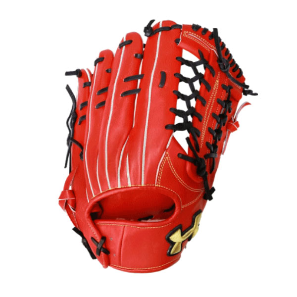 アンダーアーマー Under Armour 硬式グローブ レッド クロ紐 アンダー