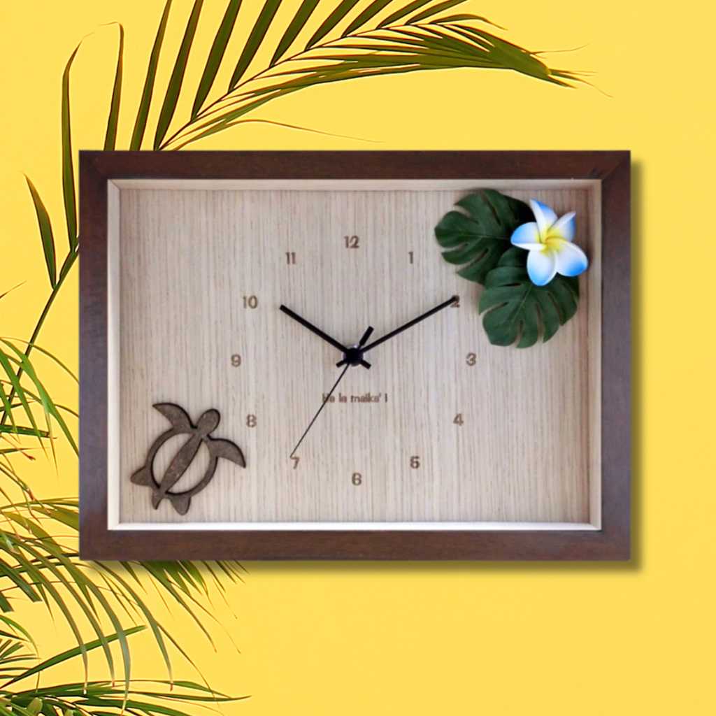 楽天市場】掛け時計 ハワイアン Honu ホヌ プルメリア 掛け時計 壁掛け