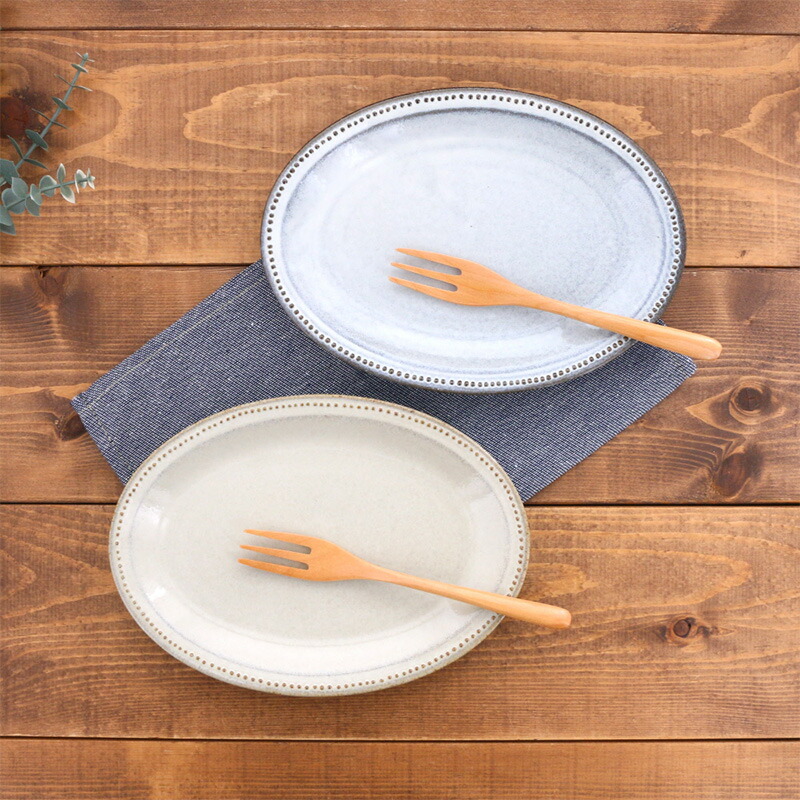 楽天市場】新生活食器セット 4点 ドットオーバルプレート24cm 食器