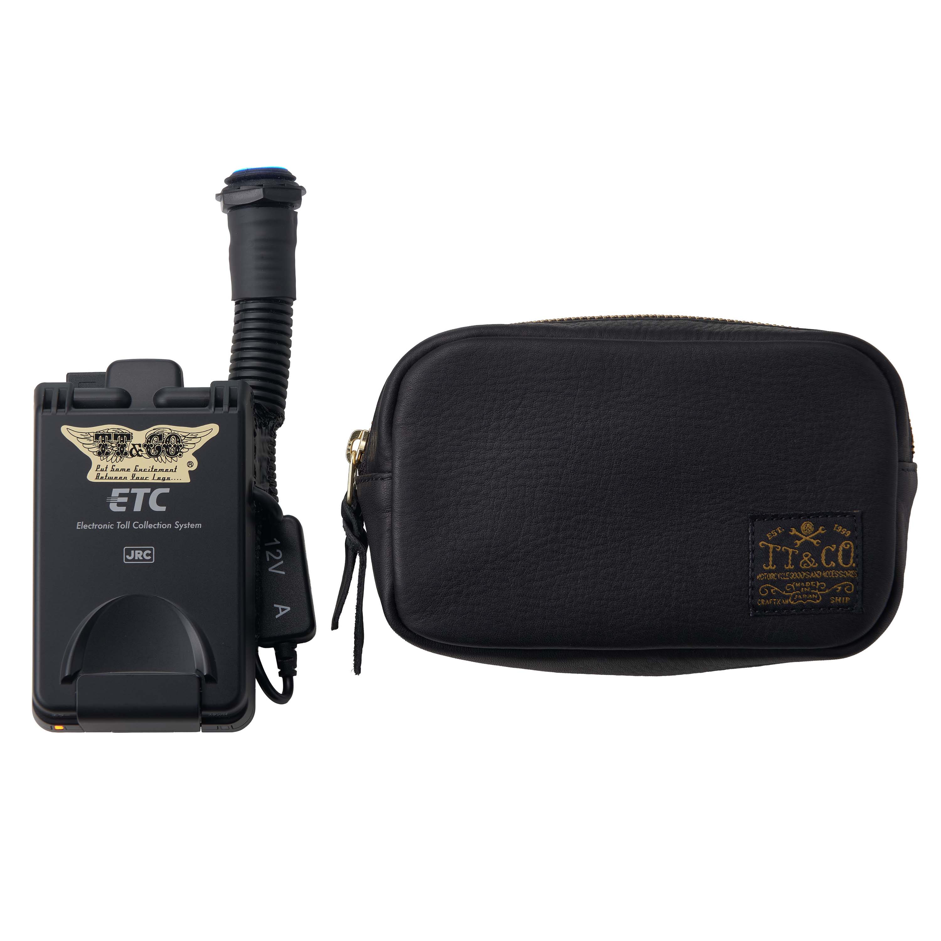 楽天市場】バイク用モバ充式ポータブルETC+レザーポーチセット