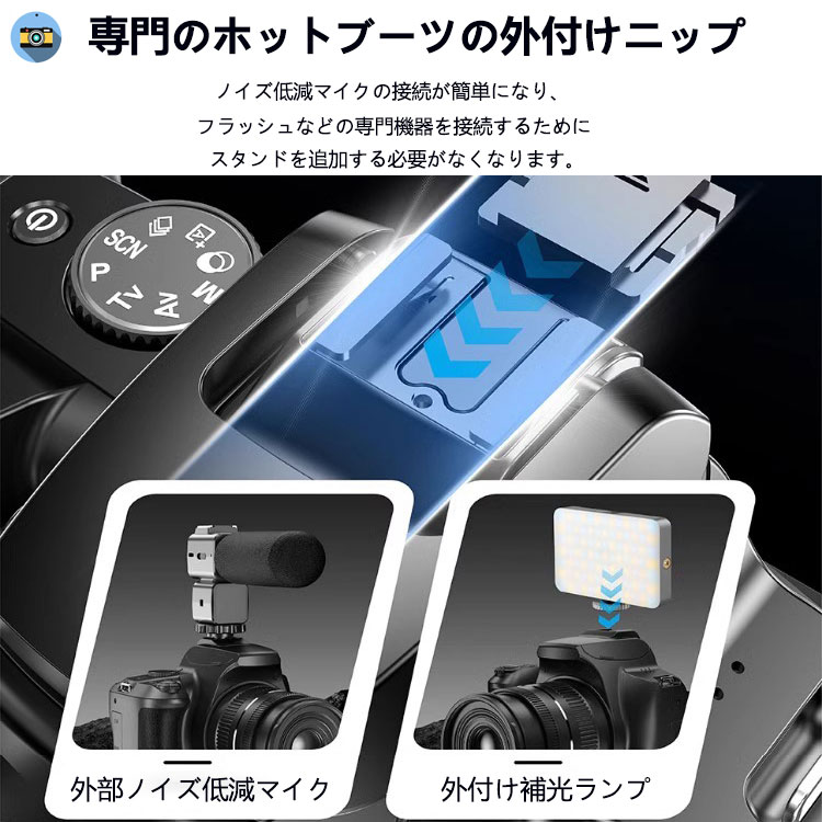 楽天市場】デジカメ 6400万画素 10倍ズーム 3.0インチ 4K 動画撮影