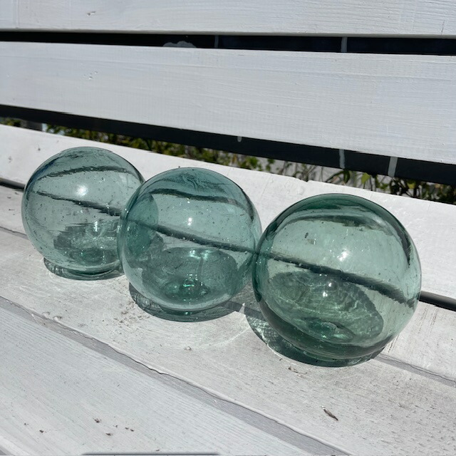 楽天市場】ビン玉、浮き球、浮き玉レトロガラス玉、約10cm3個昭和初期