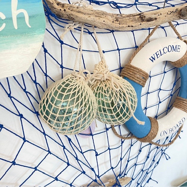 楽天市場】網入りビン玉、浮き球、浮き玉 レトロ ガラス玉 約10cm2個