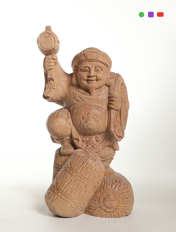 楽天市場】大黒様 木彫り 置物 一刀彫 / 素材：けやき : 津山銘木有馬店