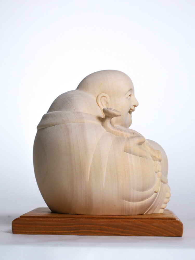 楽天市場】【高13cm】布袋様 木彫り 置物 一刀彫 / 素材：ひのき