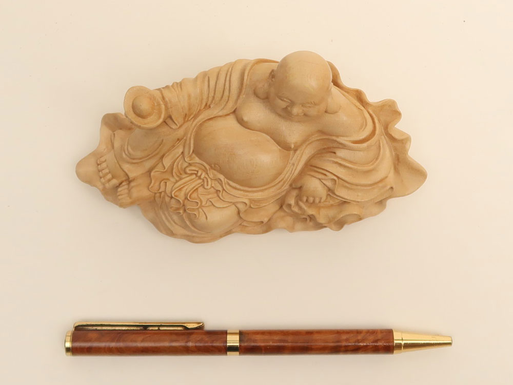 楽天市場】【子宝】【金運招福】布袋様 木彫り 福の神 縁起物一刀彫