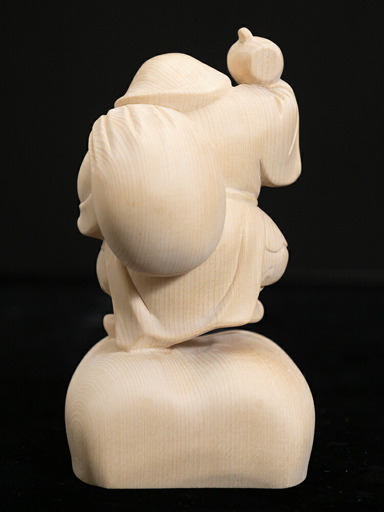 楽天市場】【総高15cm】大黒様 木彫り 置物 仕様：無垢 / 素材：桧