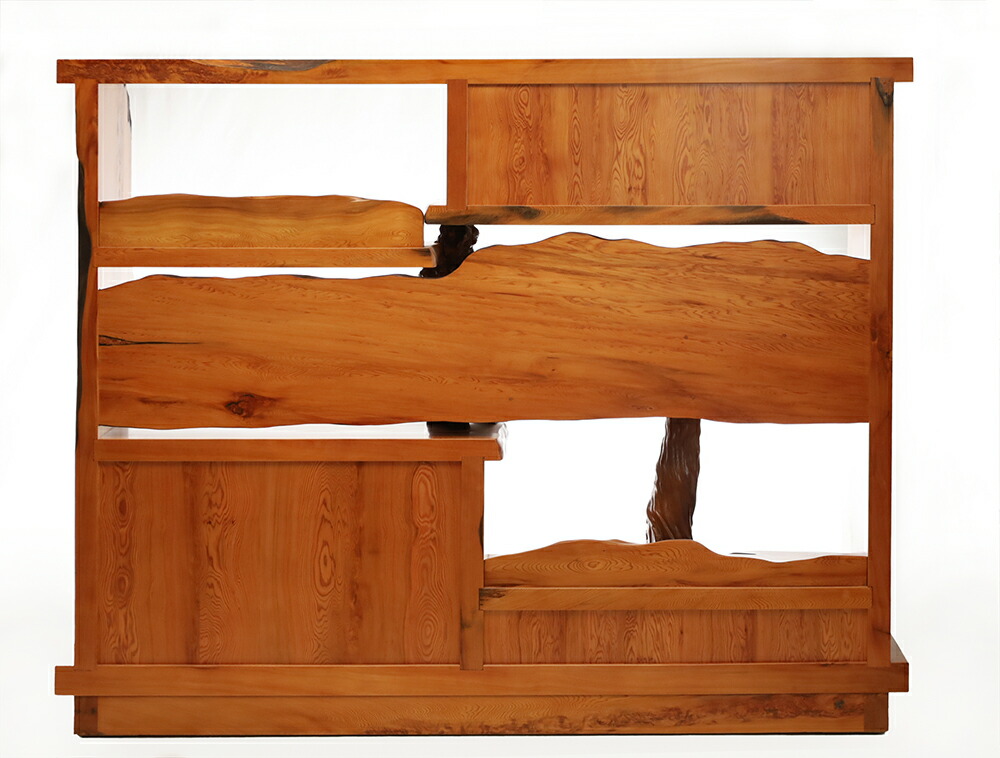 楽天市場】屋久杉 飾り棚 仕様：無垢 / 素材：屋久杉（一枚板 年輪