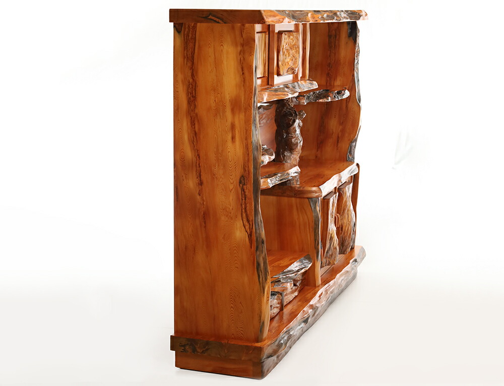 楽天市場】屋久杉 飾り棚 仕様：無垢 / 素材：屋久杉（一枚板 年輪