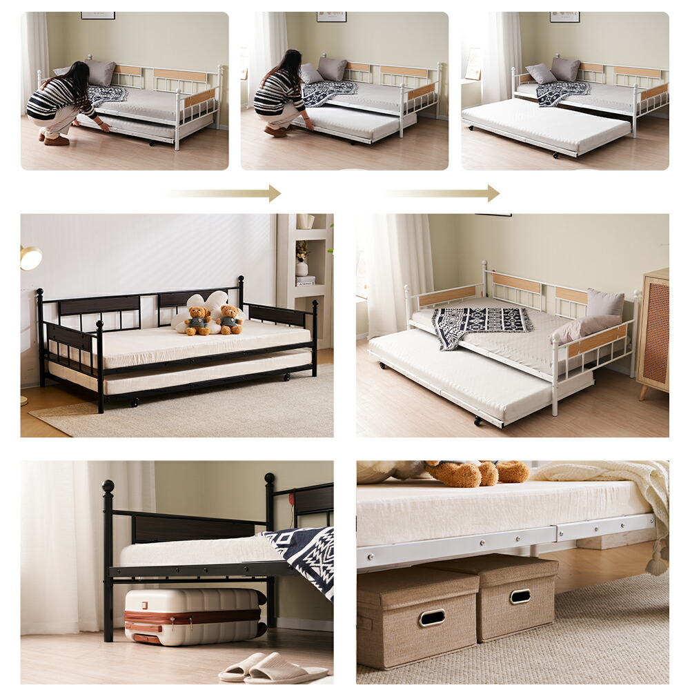 楽天市場】ソファーベッド パイプベッド ベッドフレーム 下収納