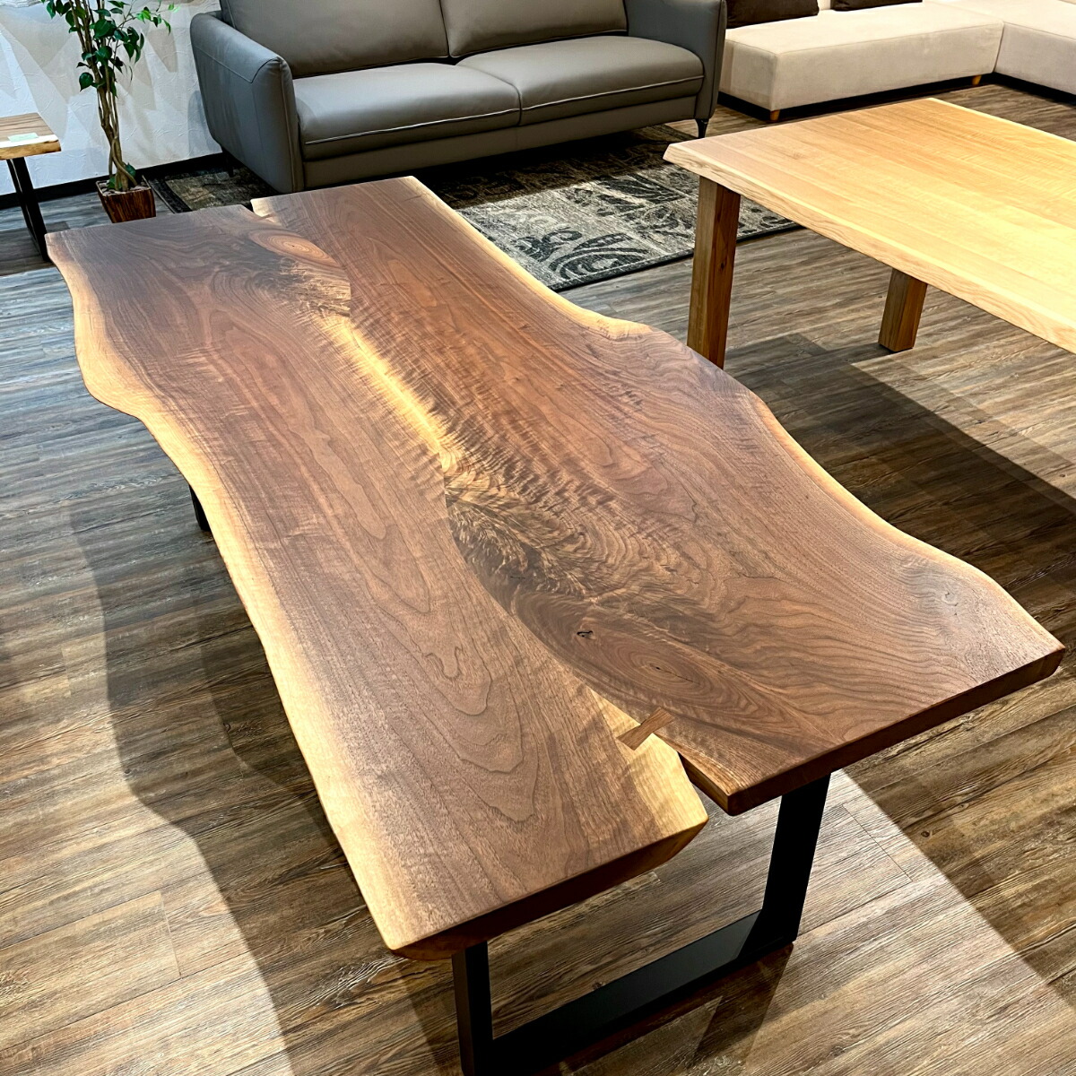 楽天市場】ウォールナット 4人用 6人用 無垢 ダイニングテーブル