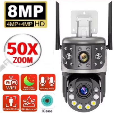 楽天市場】50倍光学ズームビデオ防犯カメラ 8MP 屋外 Wifi PTZ カメラ