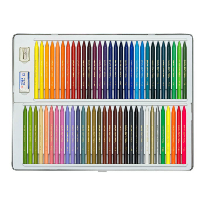 楽天市場】[サクラクレパス] クーピーペンシル 60色 (缶入り) ペン