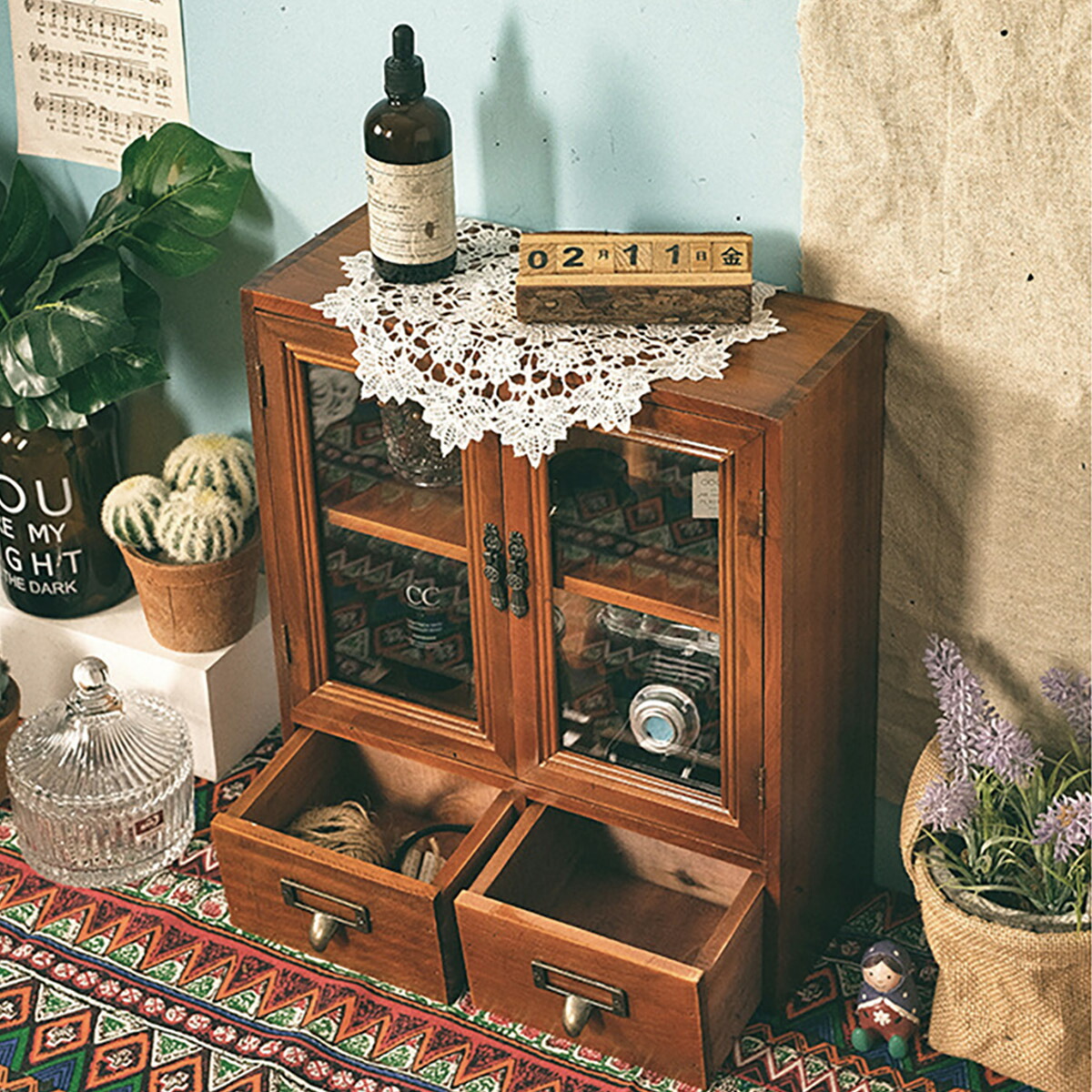 楽天市場】木製 卓上 小物入れ 引き出し ミニチェスト アンティーク