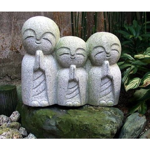 楽天市場】お祈り地蔵 Dタイプ 高さ約30cm 石台付き (高さ約5cm) 白