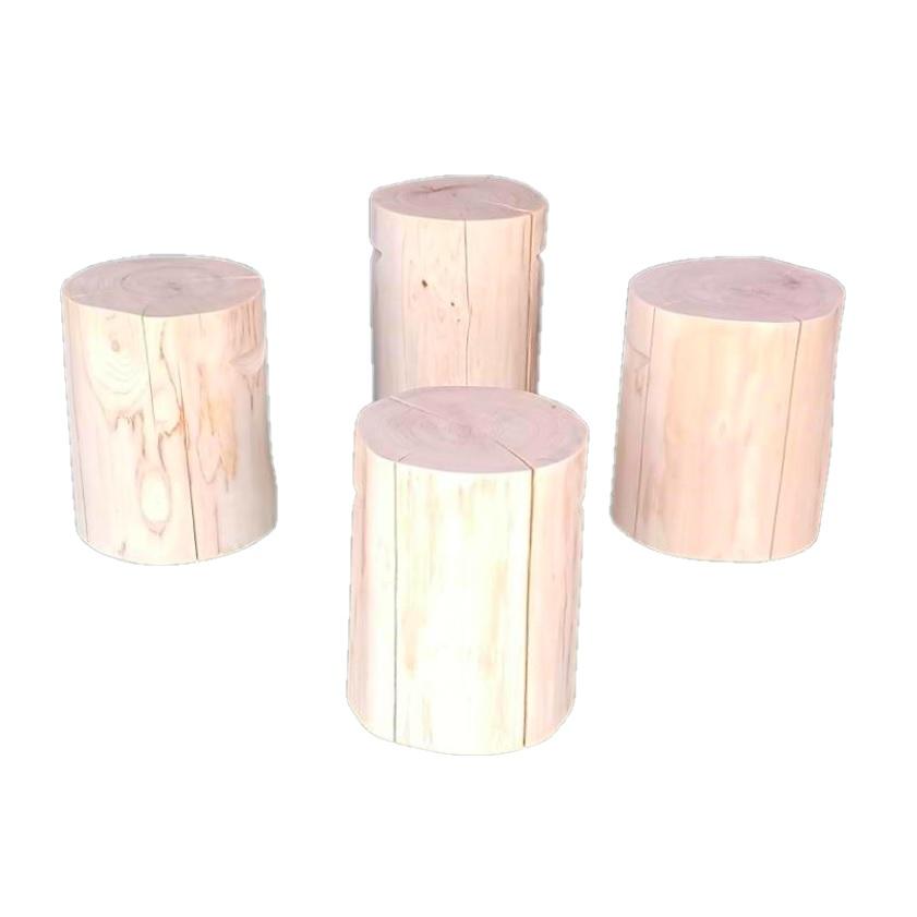 楽天市場】(4脚セット) 特選国産ひのき 丸太椅子 (取手付) 直径約35cm