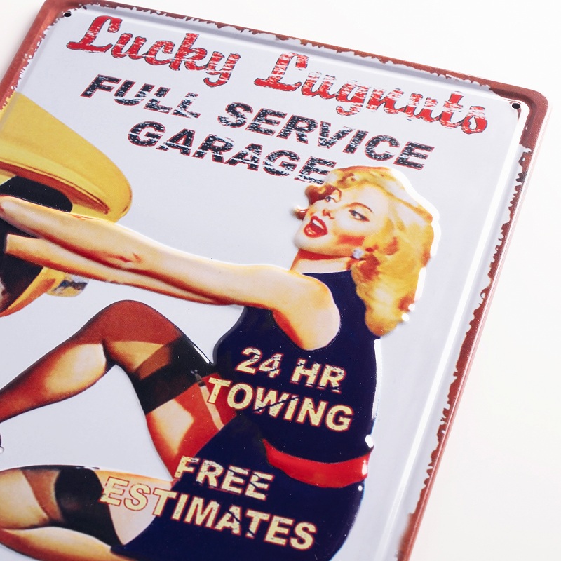 楽天市場】ブリキ看板e セクシーガール lu ポスター 絵 壁掛け