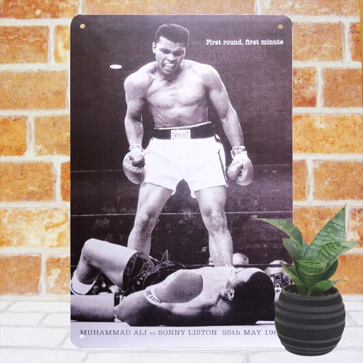 楽天市場】絵画 インテリア ボクシング看板 ブリキ看板 モハメドアリ