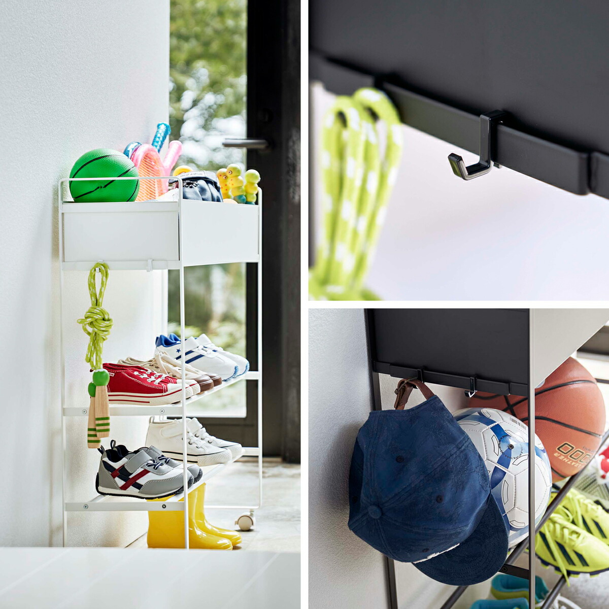 楽天市場】[ キャスター付き 玄関収納ラック タワー ] 山崎実業 tower