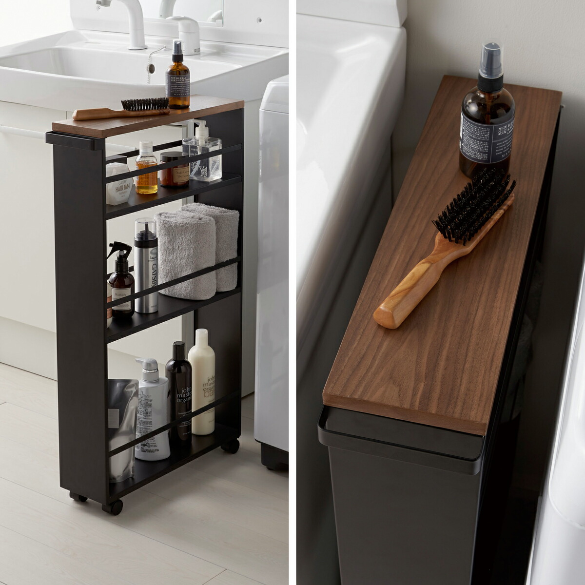 楽天市場】[ ハンドル付き スリムワゴン タワー ] 山崎実業 tower