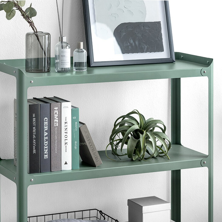 楽天市場】3段 オープンシェルフ 幅88 スリム ラック オープンラック