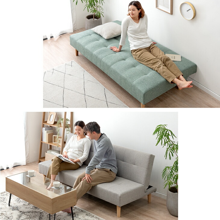 楽天市場】ソファベッド 3段階 リクライニング 3人掛 ソファーベッド