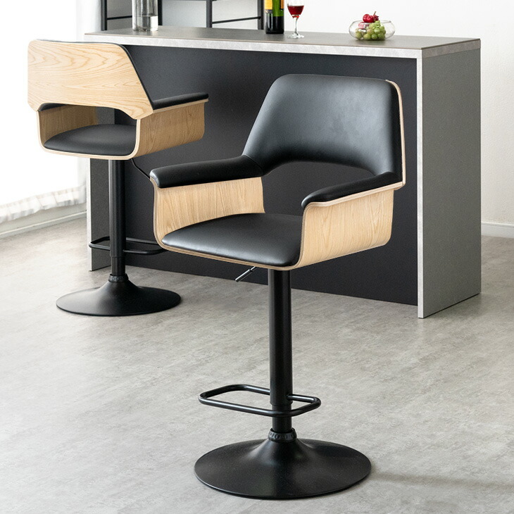 楽天市場】選べる2タイプ 木目調 カウンターチェア 1脚 / 2脚 セット