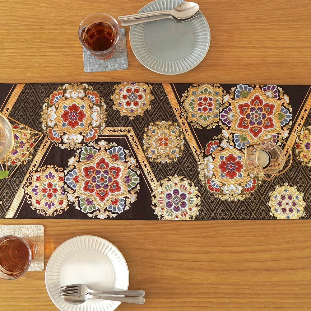 楽天市場】テーブルランナー 西陣織 テーブルセンター 約 30×200 花柄