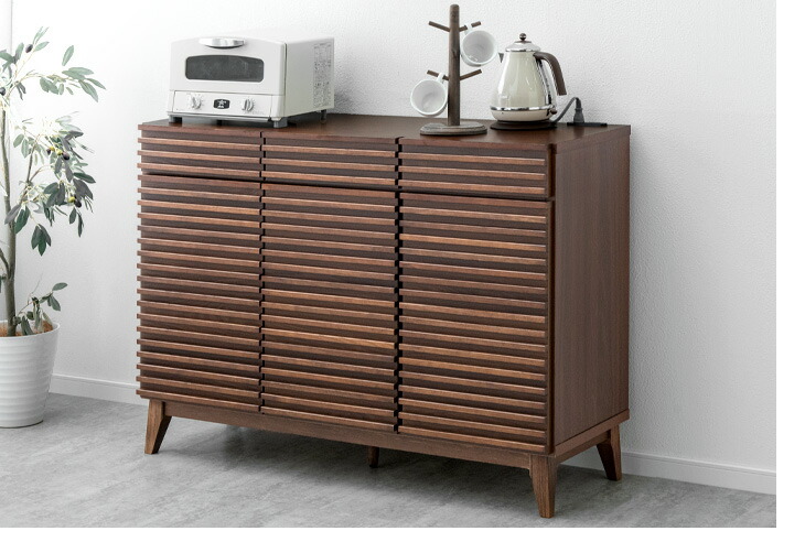 楽天市場】サイドボード キャビネット 完成品 120cm 食器棚