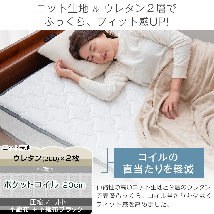 楽天市場】ワンランク上の寝心地&耐久性 極厚22cm 線径2.3mm トリプル